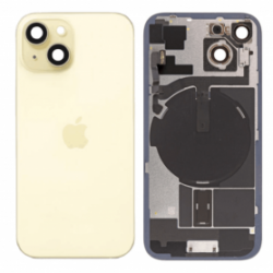 Vitre Arrière iPhone 15 Jaune Avec MagSafe (Origine Demonté) - Grade A