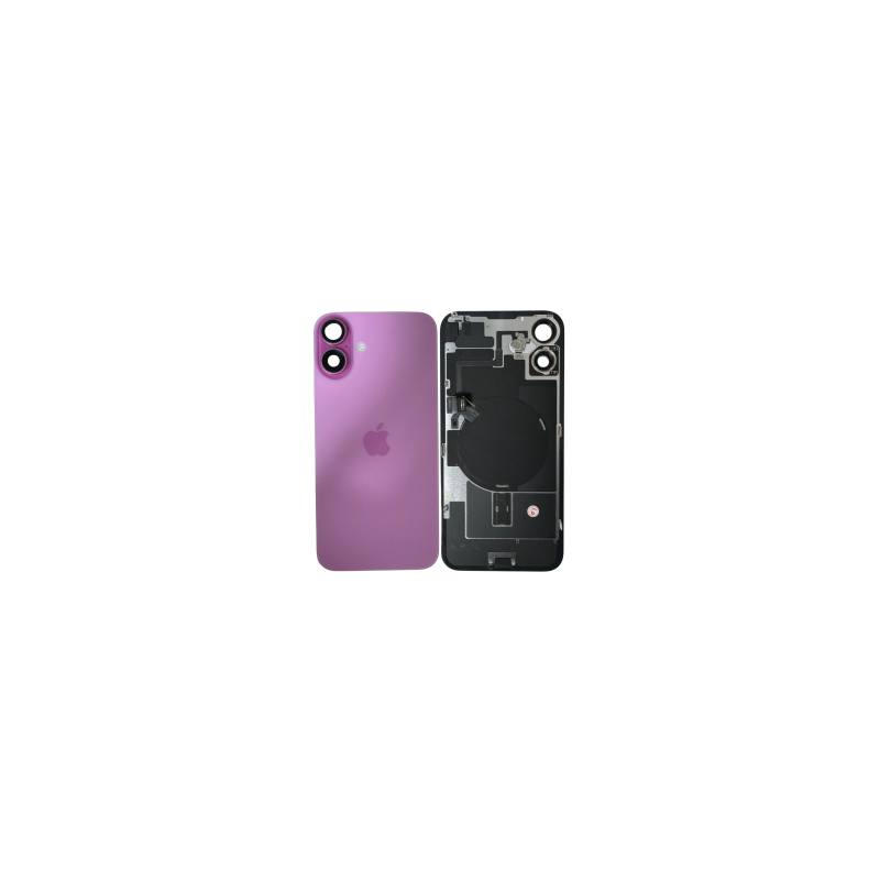 Vitre Arrière iPhone 16 Plus Rose Avec MagSafe (Origine Demonté) - Grade A