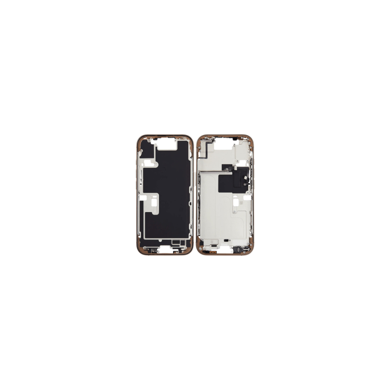 Châssis iPhone 16 Pro sans Vitre Arrière sans Batterie Titane Sable eSIM US (Original Demonté) Grade A