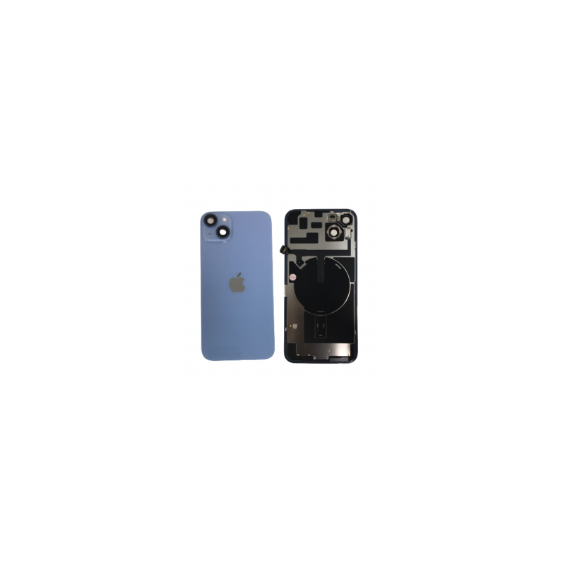 Vitre Arrière iPhone 14 Bleu Avec MagSafe (Origine Demonté) - Grade AB
