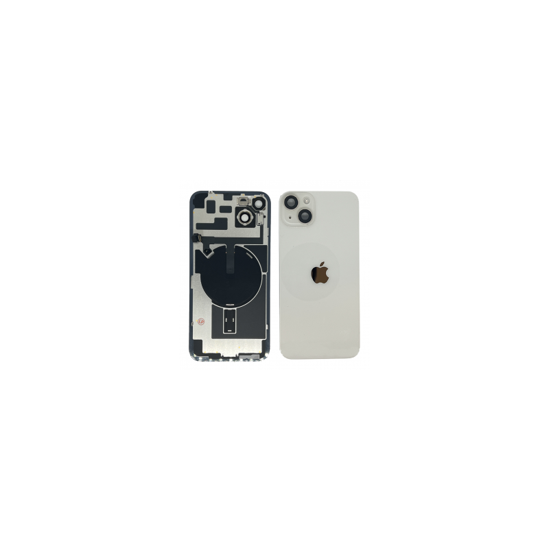 Vitre Arrière iPhone 14 Blanc Avec MagSafe (Origine Demonté) - Grade AB