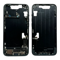 Châssis iPhone 14 Noir - Connecteur de Charge Sans Batterie sans Vitre Arrière (Original Demonté) - Grade AB