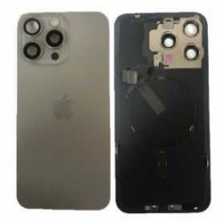 Vitre Arrière iPhone 15 Pro Max Titane Naturel Avec MagSafe (Original Demonté) - Grade B