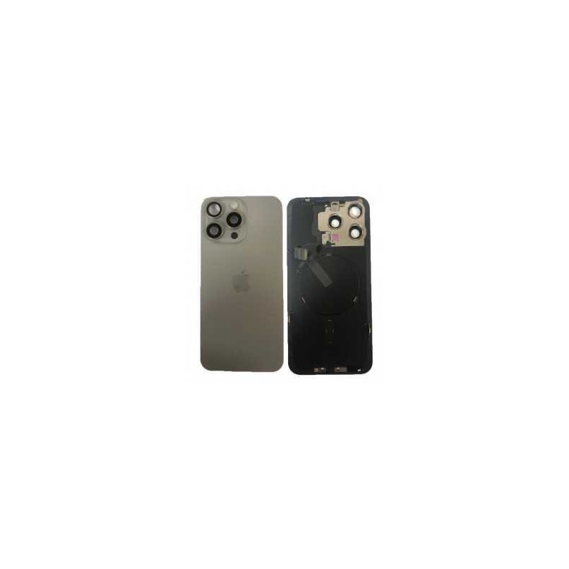Vitre Arrière iPhone 15 Pro Max Titane Naturel Avec MagSafe (Original Demonté) - Grade B