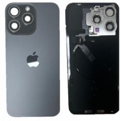 Vitre Arrière iPhone 15 Pro Max Titane Bleu Avec MagSafe (Original Demonté) - Grade AB