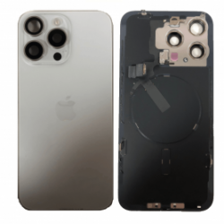 Vitre Arrière iPhone 15 Pro Max Titane Blanc Avec MagSafe (Origine Demonté) - Grade AB