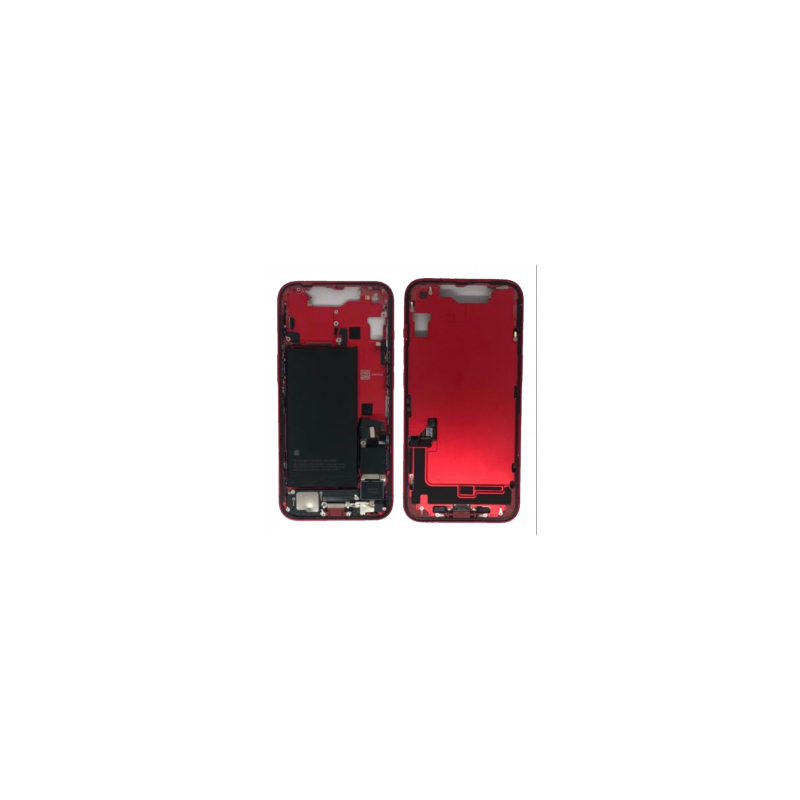 Chassis iPhone 14 sans Vitre Arrière avec Batterie Rouge (Origine Demonté) - Grade B