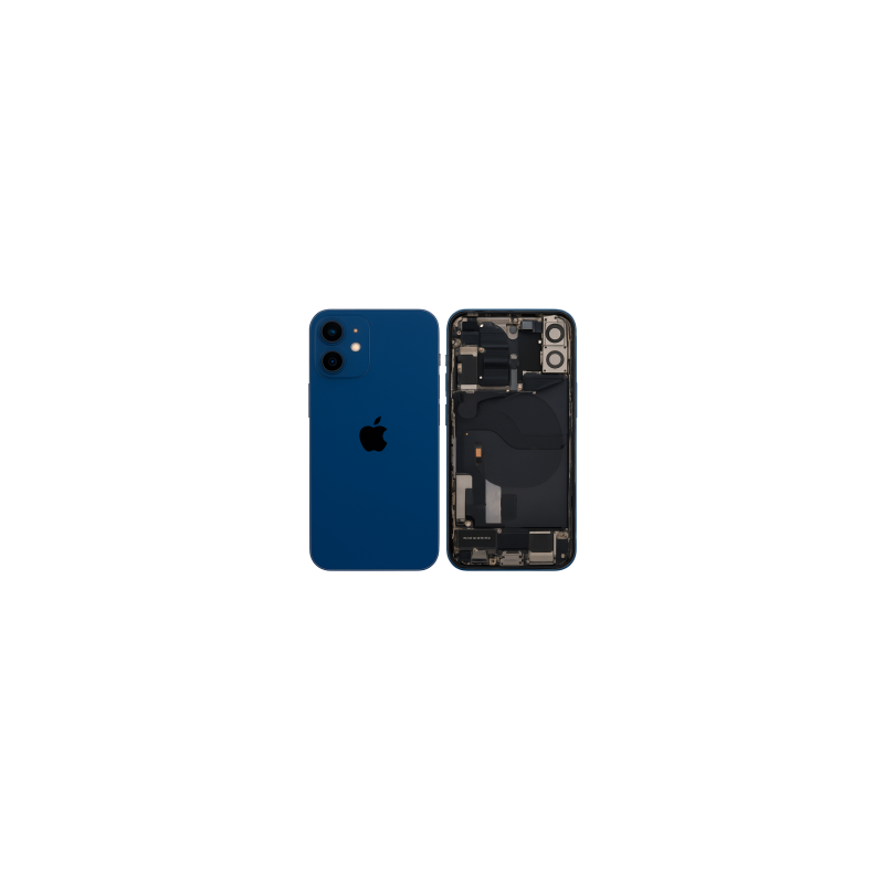 Châssis Complet iPhone 12 Bleu - Connecteur de Charge sans Batterie (Original Demonté) Grade AB