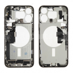 Chassis iPhone 15 Pro Max sans Vitre Arrière sans Batterie Titane Naturel (Origine Demonté) Grade AB