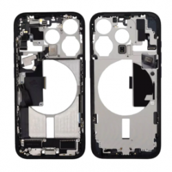 Chassis iPhone 15 Pro sans Vitre Arrière sans Batterie Titane Noir eSIM US (Origine Demonté) Grade AB