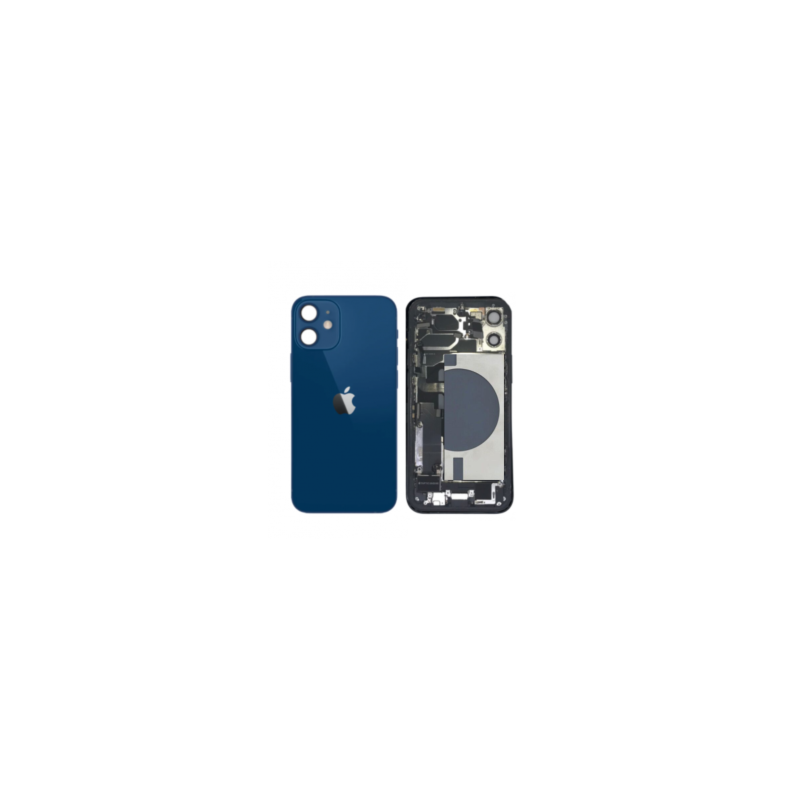 Châssis Complet iPhone 12 Mini Bleu - Connecteur de Charge sans Batterie (Original Demonté) Grade B