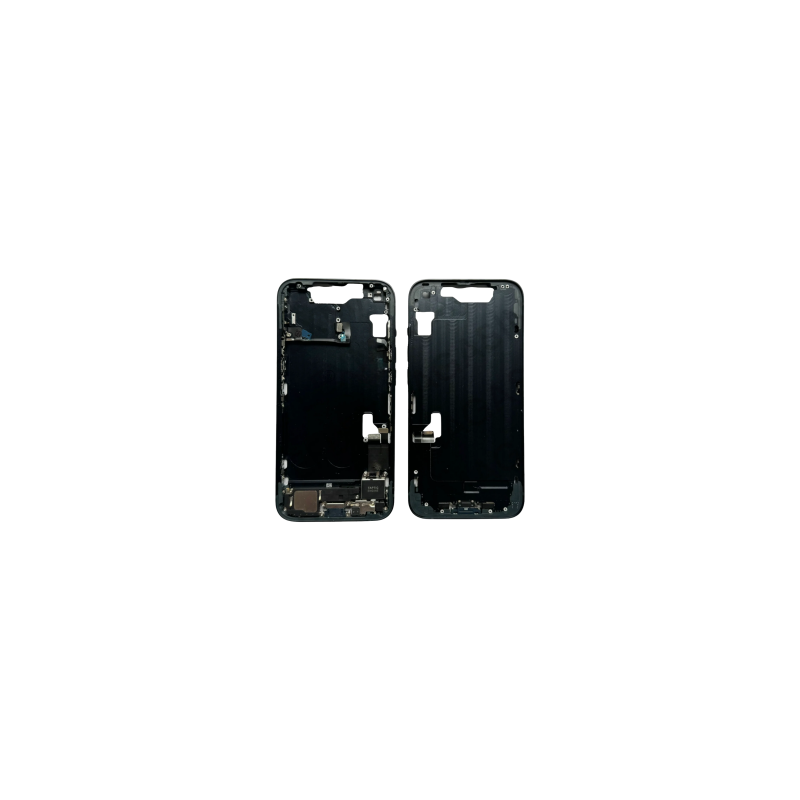 Châssis iPhone 14 Noir - Connecteur de Charge Sans Batterie sans Vitre Arrière (Original Demonté) - Grade B