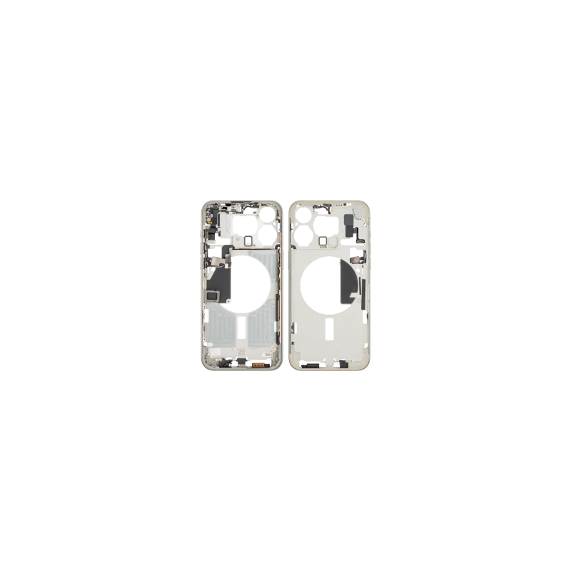 Châssis Vide sans Vitre Arrière iPhone 15 Pro Max Naturel - (Original Demonté) Grade AB