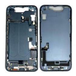 Châssis iPhone 14 Bleu - Connecteur de Charge Sans Batterie sans Vitre Arrière (Origine Demonté) - Grade AB