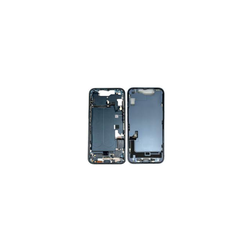 Châssis iPhone 14 Bleu - Connecteur de Charge Sans Batterie sans Vitre Arrière (Origine Demonté) - Grade AB