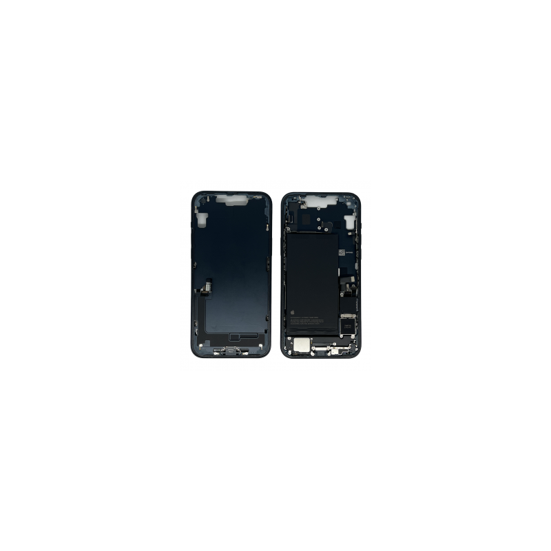 Châssis iPhone 14 Plus Noir Sans Vitre Arrière Sans Batterie Avec Connecteur de charge (Origine Demonté) Grade B