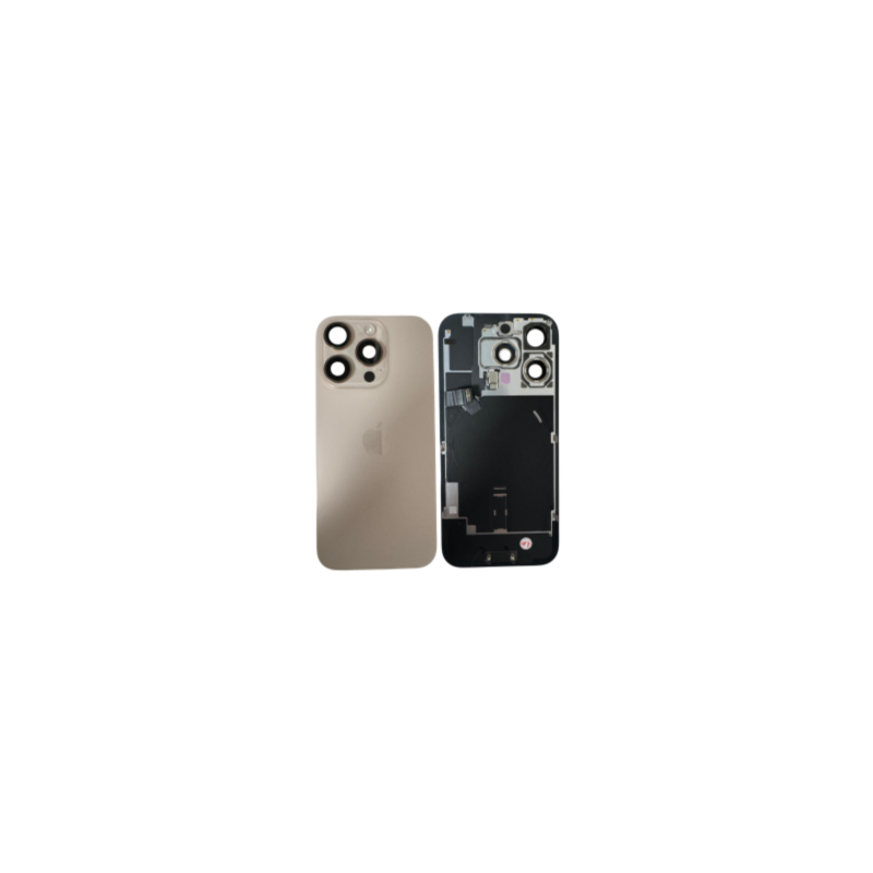 Vitre Arrière iPhone 16 Pro Max Titane Sable Avec MagSafe (Original Démonté) - Grade AB