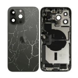 Châssis Complet iPhone 14 Pro Noir - Connecteur de Charge sans Batterie (Original Demonté) - Cassé