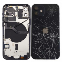 Châssis Complet iPhone 12 Noir - Sans Connecteur de Charge (Original Demonté) - Cassé