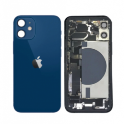 Châssis Complet iPhone 12 Mini Bleu - Connecteur de Charge Sans Batterie (Original Demonté) - Grade A