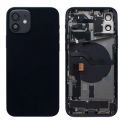 Châssis Complet iPhone 12 Noir - Connecteur de Charge sans Batterie (Original Demonté) Grade AB