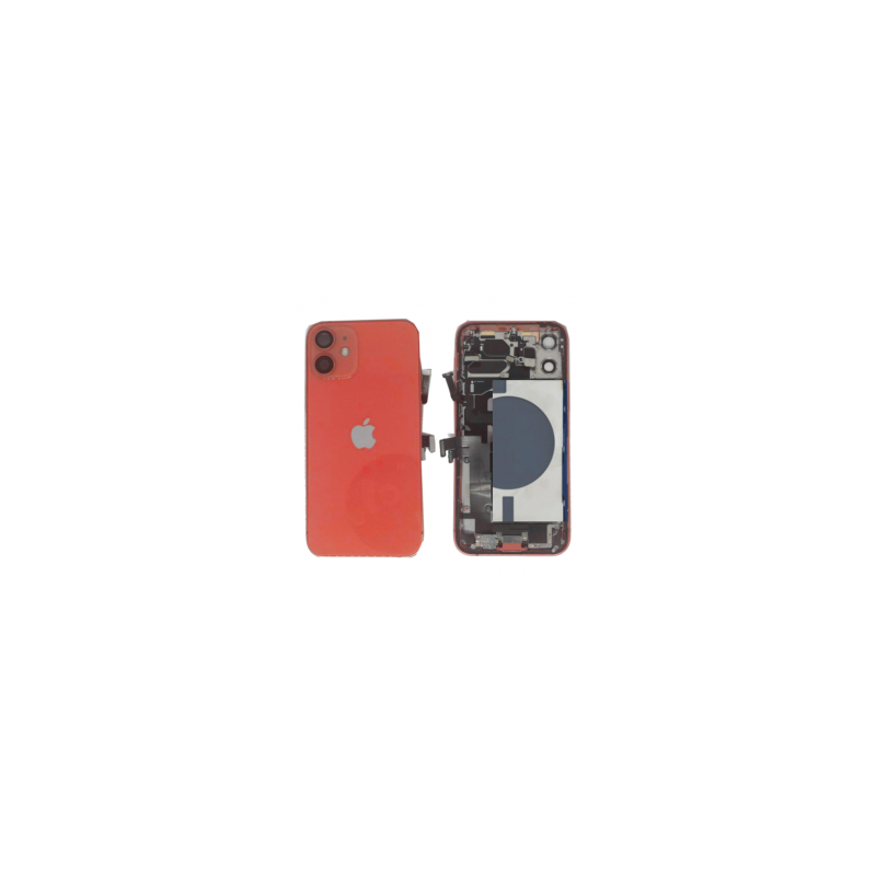 Châssis Complet iPhone 12 Rouge - Connecteur de Charge sans Batterie (Origine Demonté) Grade AB