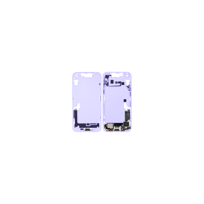 Châssis iPhone 14 Violet - Connecteur de Charge Sans Batterie sans Vitre Arrière (Origine Demonté) - Grade B