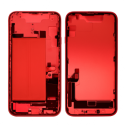 Châssis iPhone 14 Rouge - Connecteur de Charge Sans Batterie sans Vitre Arrière (Origine Demonté) - Grade B