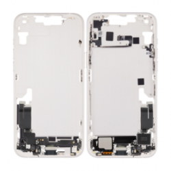 Châssis iPhone 14 Blanc - Connecteur de Charge Sans Batterie sans Vitre Arrière (Origine Demonté) - Grade B