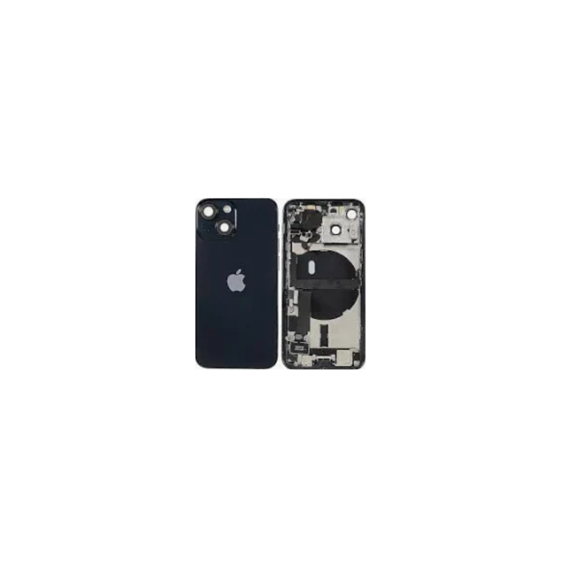 Châssis Complet iPhone 13 Mini Noir - Connecteur de Charge sans Batterie (Original Demonté) Grade B