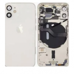 Châssis Complet iPhone 12 Blanc - Connecteur de Charge Sans Batterie (Original Demonté) Grade B