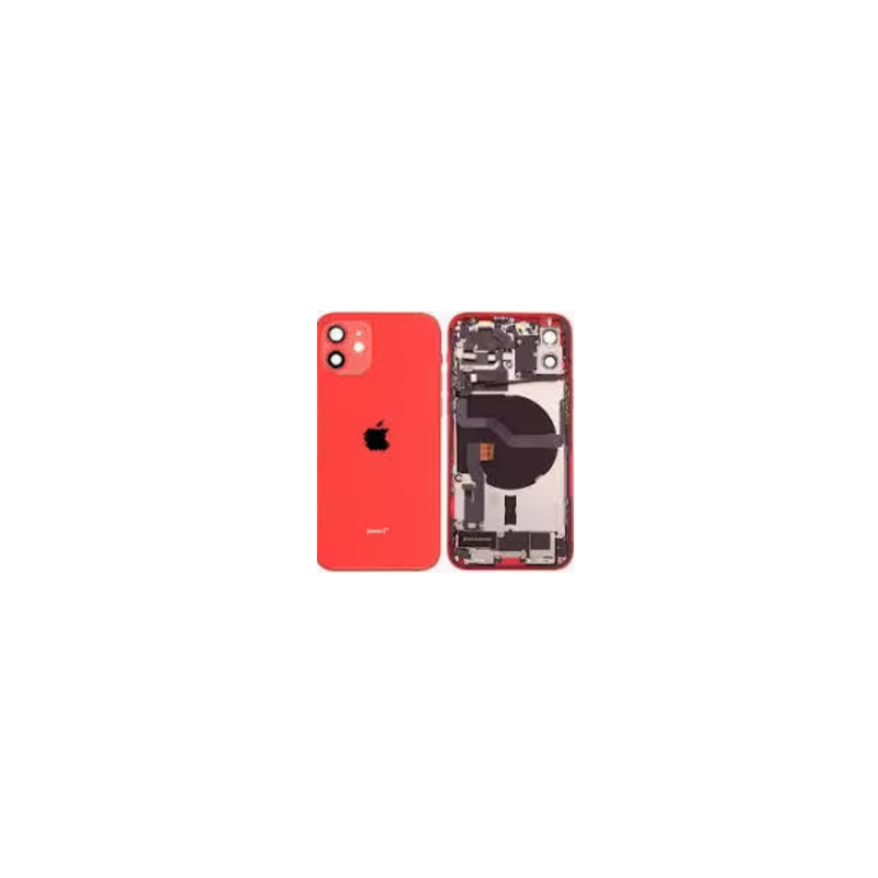 Châssis Complet iPhone 12 Rouge - Connecteur de Charge sans Batterie (Original Demonté) Grade B