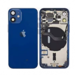 Châssis Complet iPhone 12 Mini Bleu - Connecteur de Charge sans Batterie (Original Demonté) Cassé