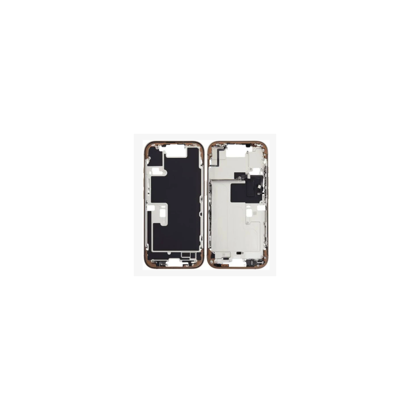 Châssis iPhone 16 Pro sans Vitre Arrière sans Batterie Titane Sable (Original Demonté) Grade AB