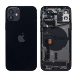 Châssis Complet iPhone 12 Noir - Connecteur de Charge sans Batterie (Original Demonté) Grade A