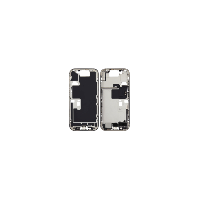 Châssis iPhone 16 Pro Max sans Vitre Arrière sans Batterie Titane Blanc eSIM US (Original Demonté) Grade AB
