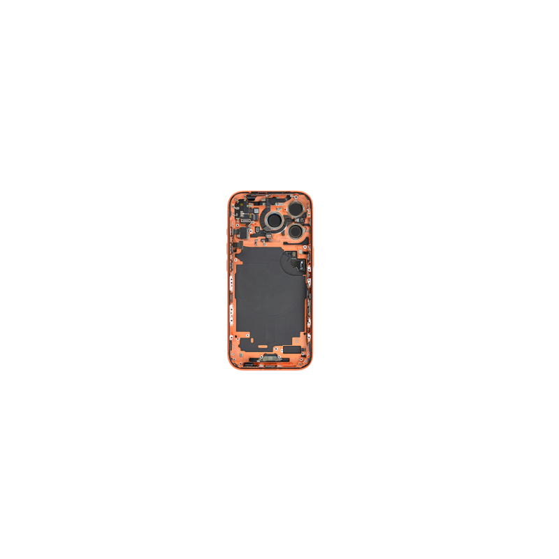 Châssis iphone 17 Pro sans Vitre Arrière sans Batterie Orange Comestique (Original Demonté) - Grade A