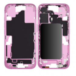 Chassis iPhone 16 Plus sans Vitre Arrière sans Batterie Rose (Original Demonté) - Grade B