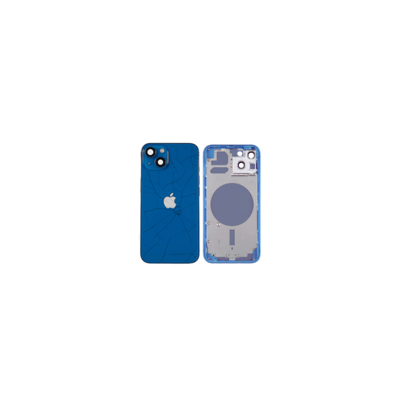 Châssis Vide iPhone 13 mini Bleu - (Origine Demonté) - Cassé
