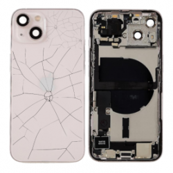 Châssis Complet iPhone 13 Mini Rosé - Connecteur de Charge sans Batterie(Original Demonté) - Cassé