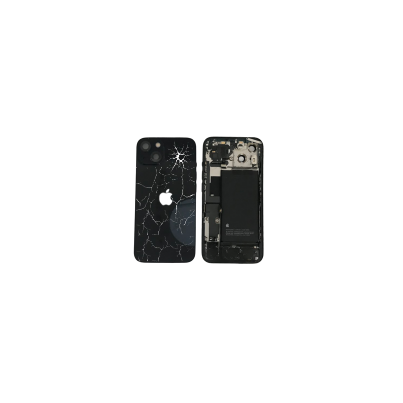 Châssis Complet iPhone 13 Noir - Sans Connecteur de Charge (Original Demonté) - Cassé