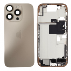 Châssis Complet iPhone 16 Pro Max Sans Connecteur de Charge Titane Sable (Original Demonté) - Cassé