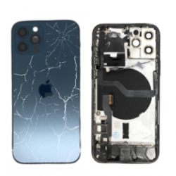Châssis Complet iPhone 12 Pro Bleu - sans Connecteur de Charge (Original Demonté) - Cassé