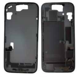 Chassis iPhone 15 Noir sans Vitre Arrière avec Connecteur de Charge avec Batterie (Origine Demonté) - Grade AB