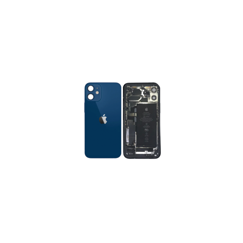 Châssis Complet iPhone 12 Mini Bleu - Sans Connecteur de Charge + Batterie (Origine Demonté) - Grade B