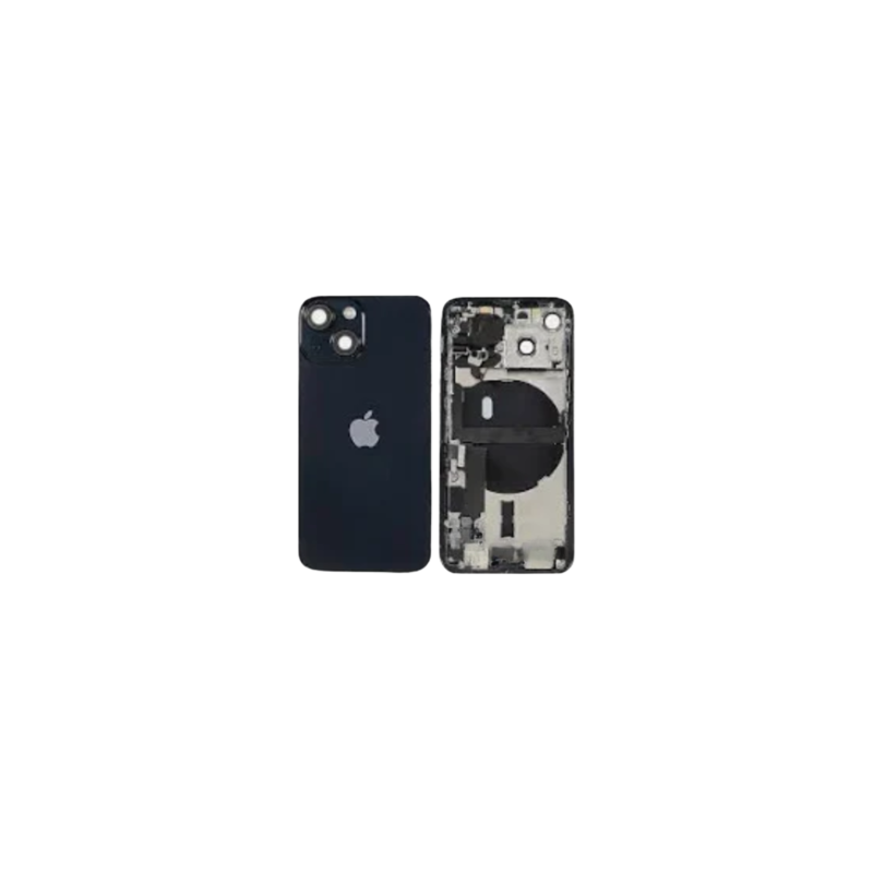 Châssis Complet iPhone 13 Mini Noir - Sans Connecteur de Charge (Original Demonté) - Grade B
