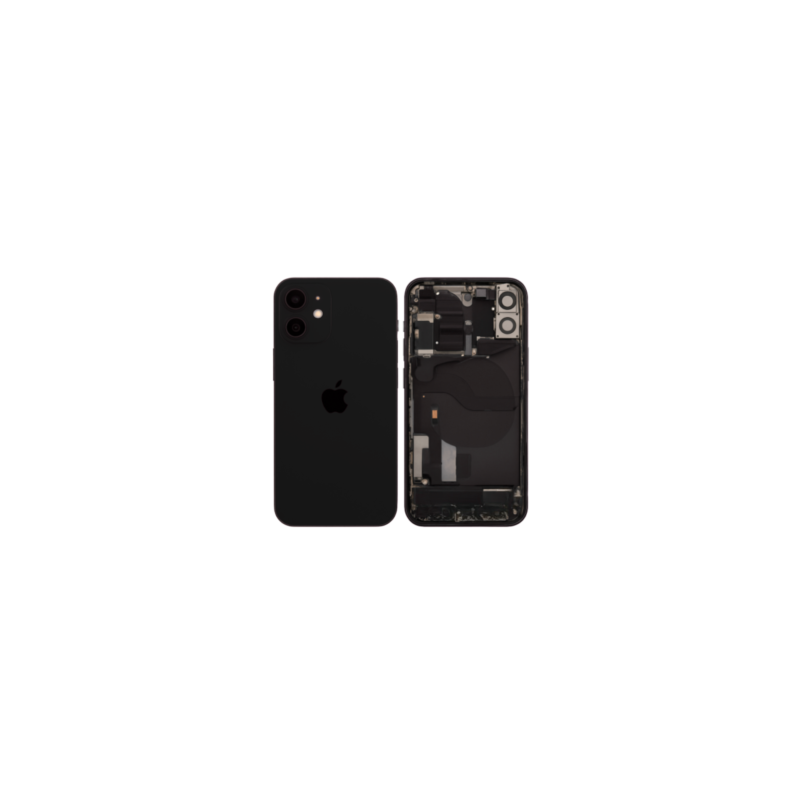 Châssis Complet iPhone 12 Noir - Sans Connecteur de Charge (Origine Demonté) - Grade B
