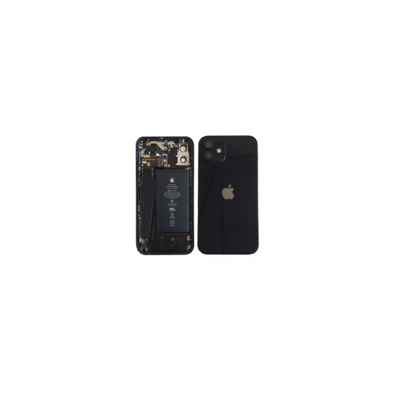 Châssis Complet iPhone 12 Noir - Sans Connecteur de Charge + Batterie (Origine Demonté) - Grade B