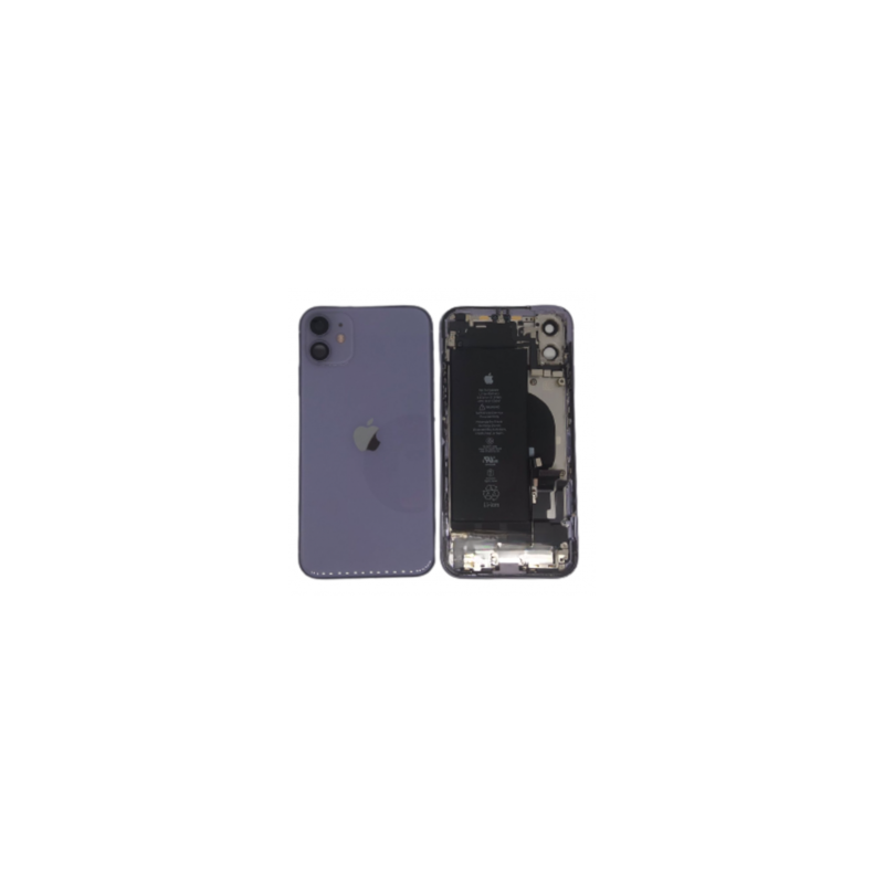 Châssis Complet iPhone 12 Violet - Sans Connecteur de Charge + Batterie (Origine Demonté) - Grade B