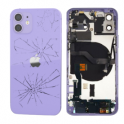 Châssis Complet iPhone 12 Violet - Sans Connecteur de Charge (Original Demonté) - Cassé